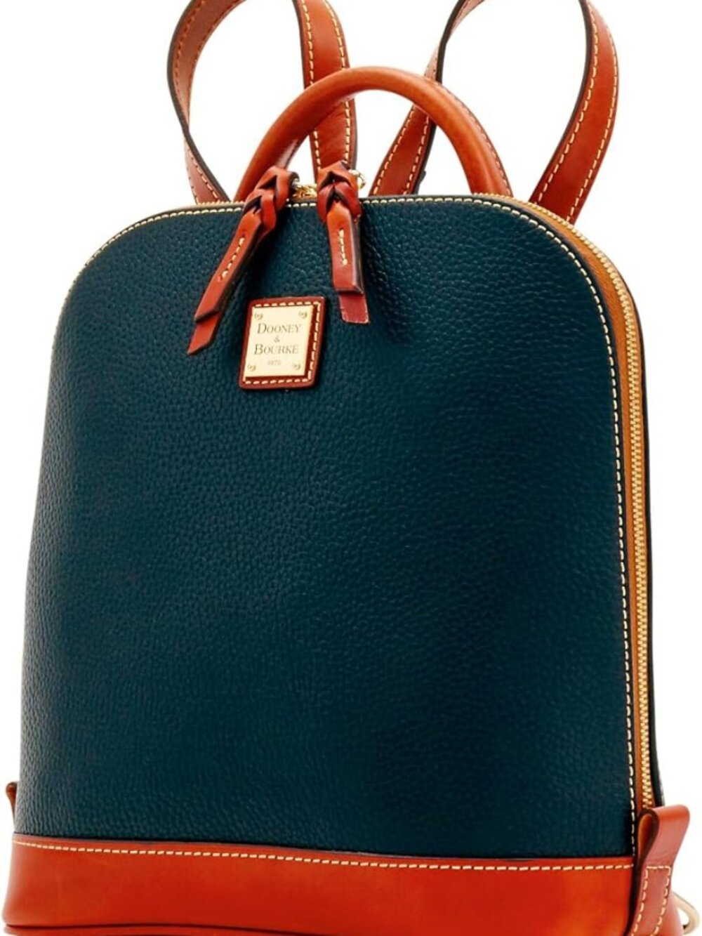 Dooney & Bourke Pebble Leather Zip Pod Backpack Midnight Blue